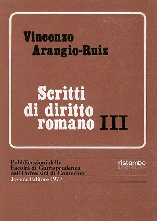 Scritti di diritto romano - III.