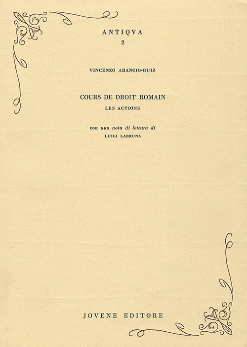 Cours de droit romain.