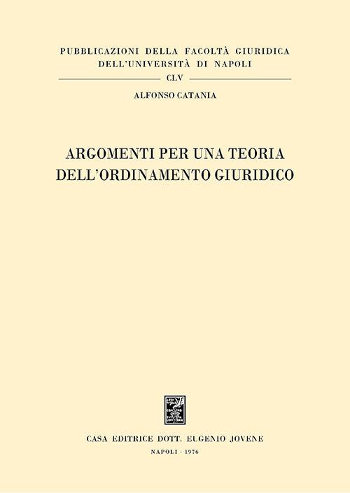 Argomenti per una teoria dell'ordinamento giuridico.