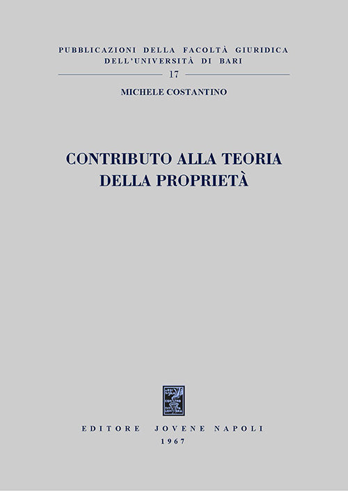 Contributo alla teoria della proprietà.