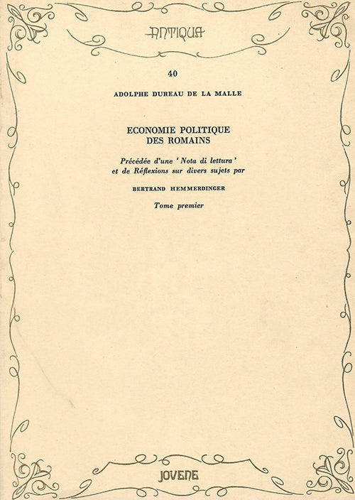 Economie politique des Romains.
