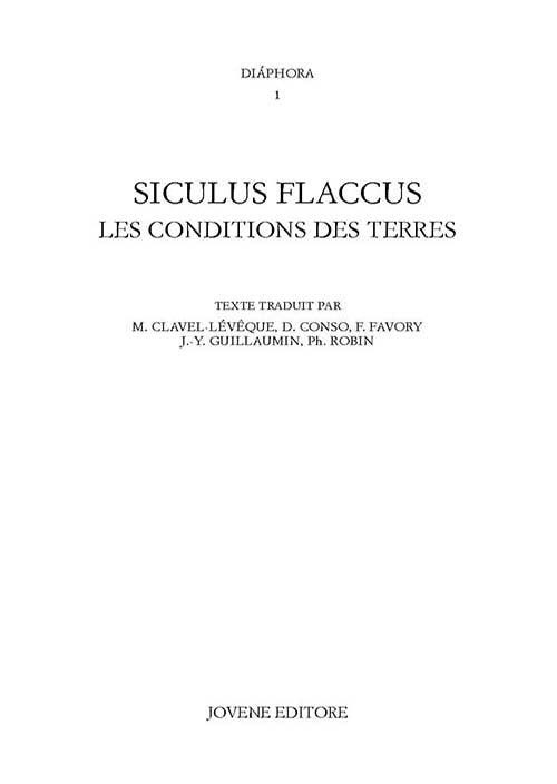 Siculus Flaccus, Les conditions des terres.