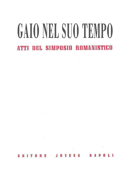 Gaio nel suo tempo.