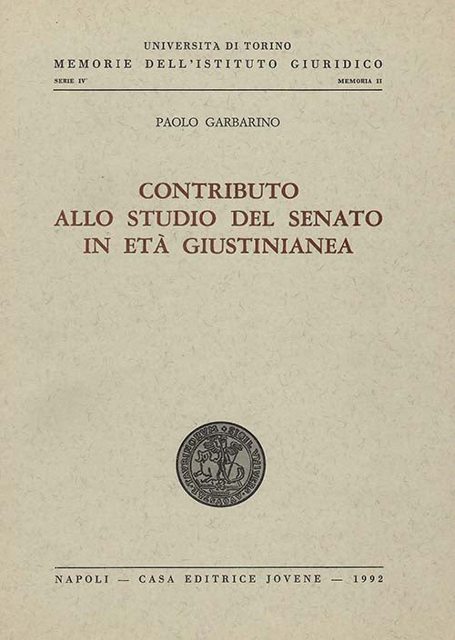 Contributo allo studio del senato in età giustinianea.