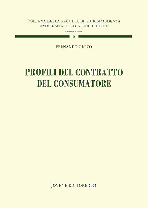 Profili del contratto del consumatore.