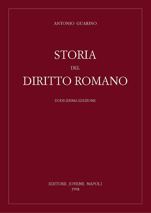 Storia del diritto romano.
