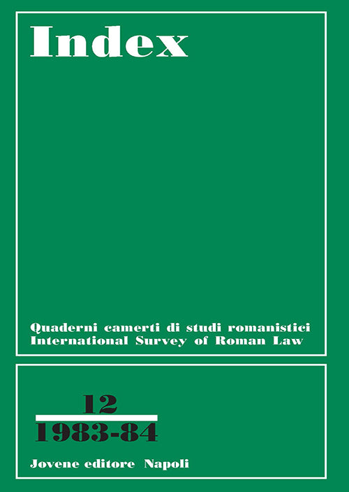 INDEX - International Survey of Roman Law - Vol. 12/1983-1984