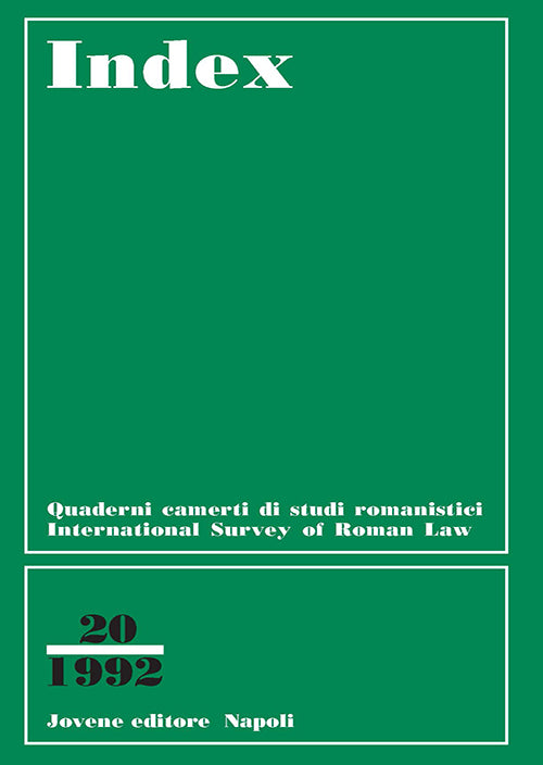 INDEX - International Survey of Roman Law - Vol. 20/1992