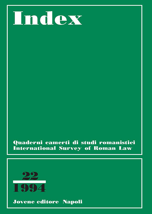 INDEX - International Survey of Roman Law - Vol. 22/1994