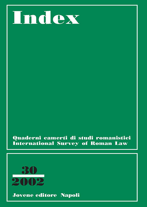 INDEX - International Survey of Roman Law - Vol. 30/2002