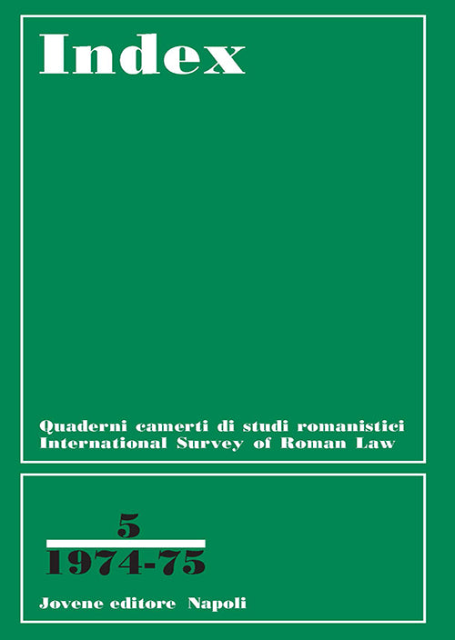 INDEX - International Survey of Roman Law - Vol. 5/1974-1975