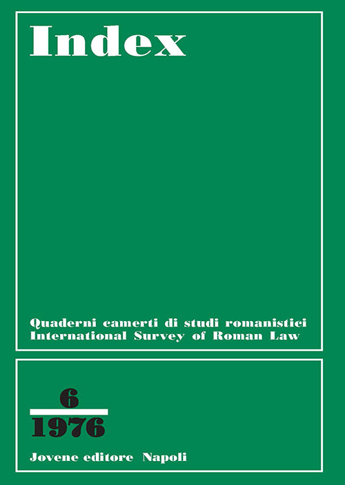 INDEX - International Survey of Roman Law - Vol. 6/1976