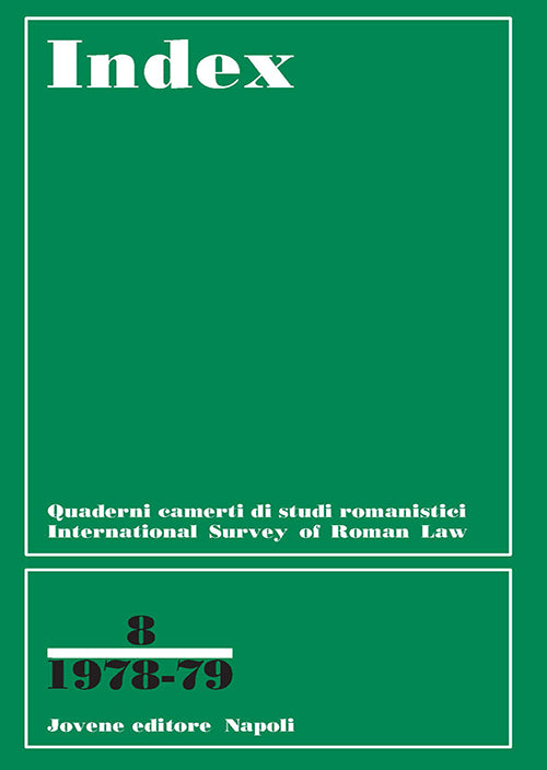 INDEX - International Survey of Roman Law - Vol. 8/1978-1979