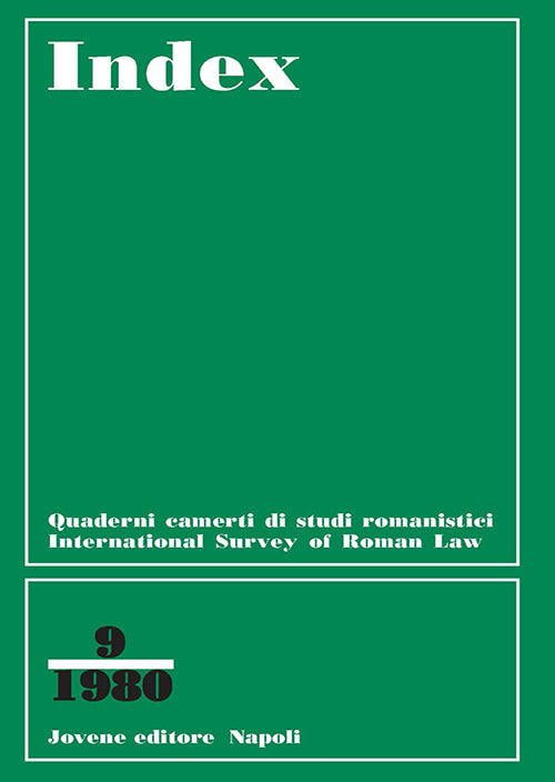 INDEX - International Survey of Roman Law - Vol. 9/1980