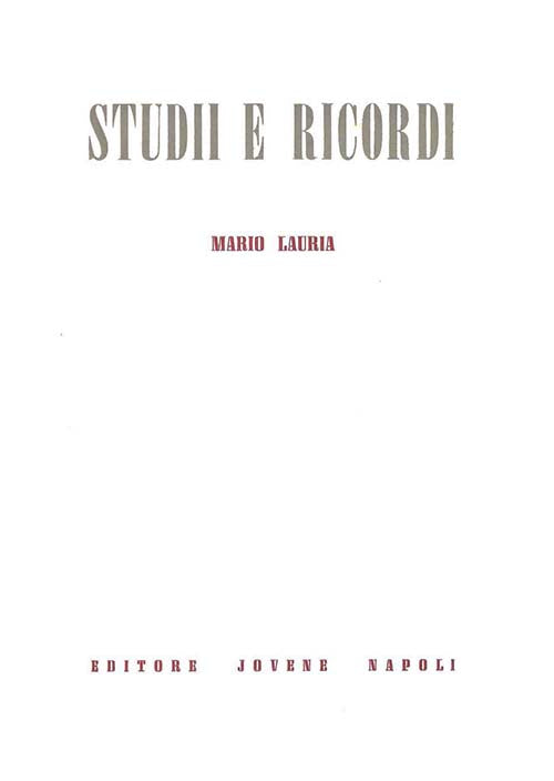 Studii e ricordi.