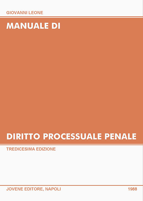 Manuale di diritto processuale penale.