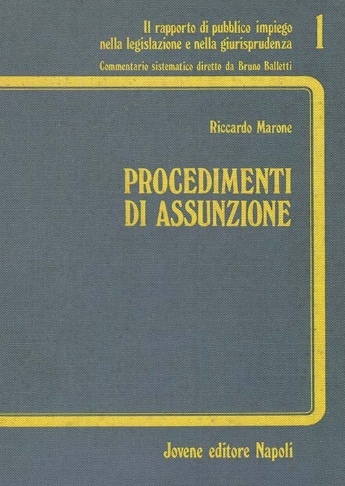 Procedimenti di assunzione.