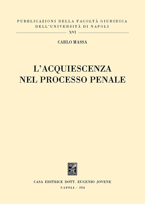 L'acquiescenza nel processo penale.