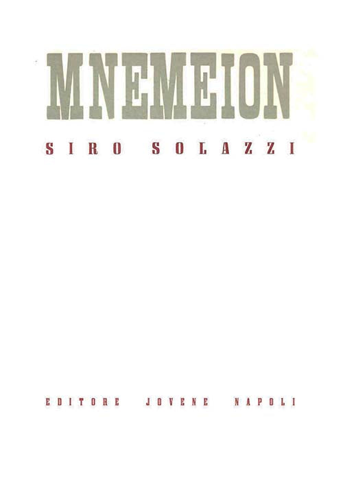 Mnemeion Siro Solazzi.