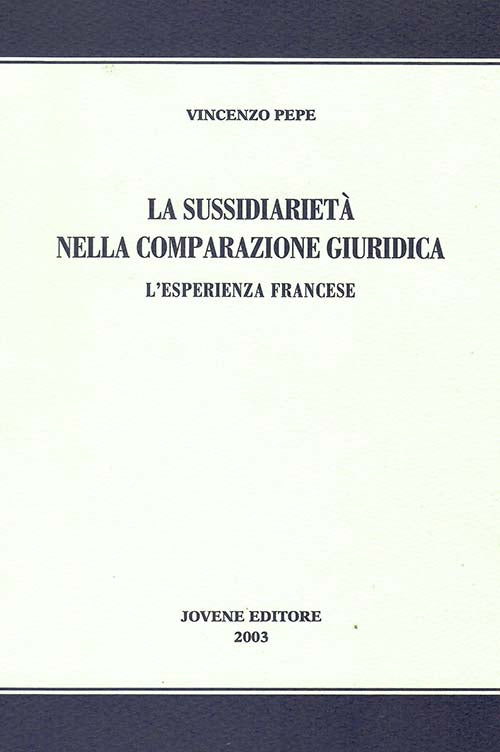 La sussidiarietà nella comparazione giuridica.