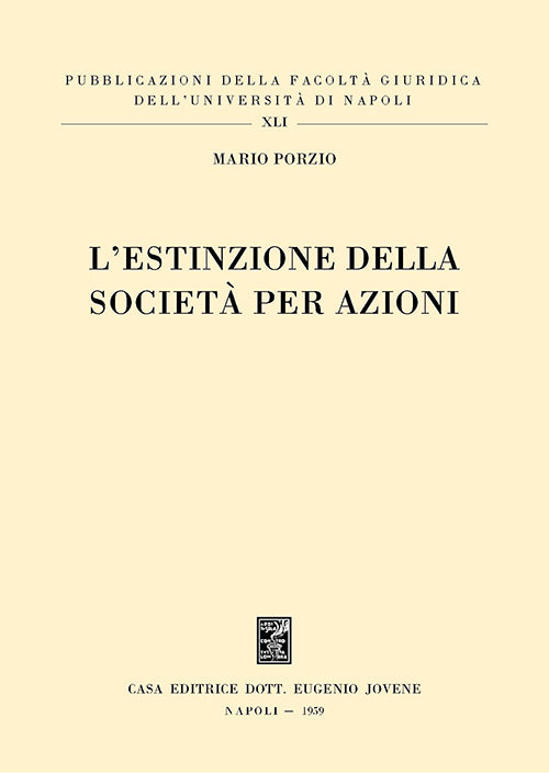 L'estinzione della società per azioni.