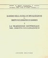 Quaderni della Scuola di specializzazione in diritto ecclesiastico e canonico. 3. La tradizione dottrinale nel diritto ecclesiastico.