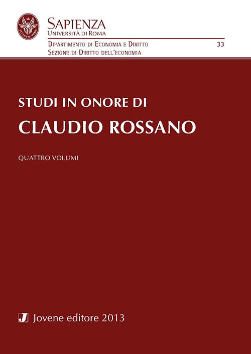 Studi in onore di Claudio Rossano. Quattro volumi.
