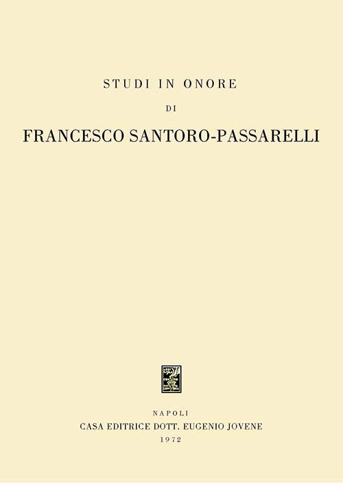 Studi in onore di Francesco Santoro-Passarelli.