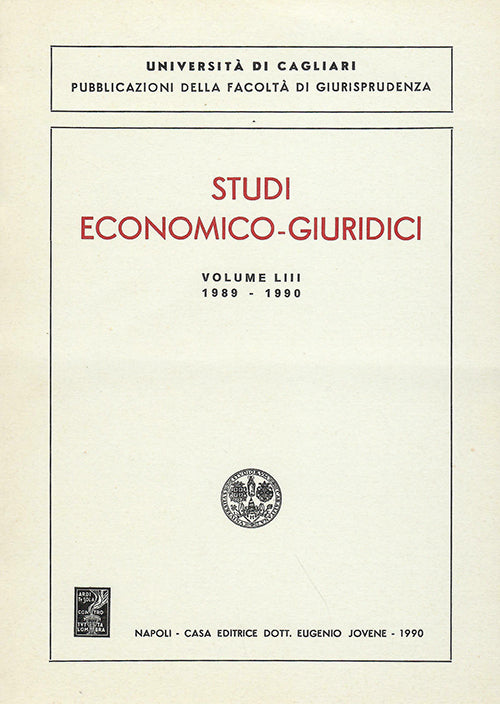 Studi economico-giuridici - Volume LIII.