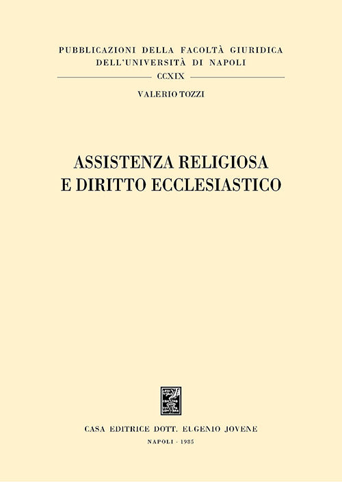Assistenza religiosa e diritto ecclesiastico.