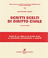 Scritti scelti di diritto civile.