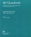 Contributi allo studio della trasformazione.