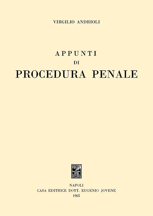Appunti di procedura penale.