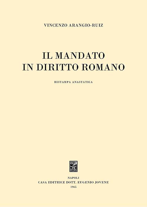 Il mandato in diritto romano.