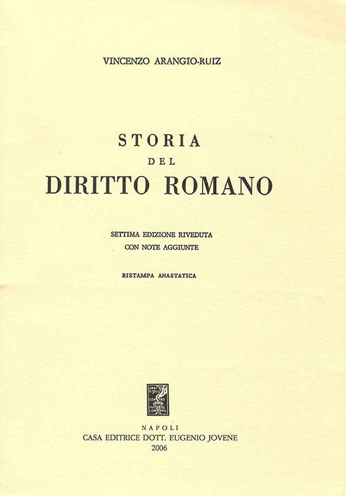 Storia del diritto romano.