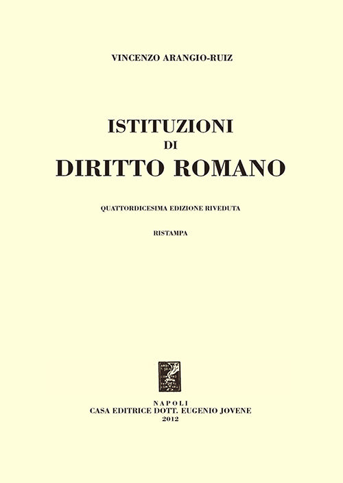 Istituzioni di diritto romano.