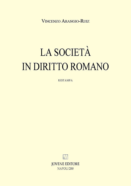 La società in diritto romano.