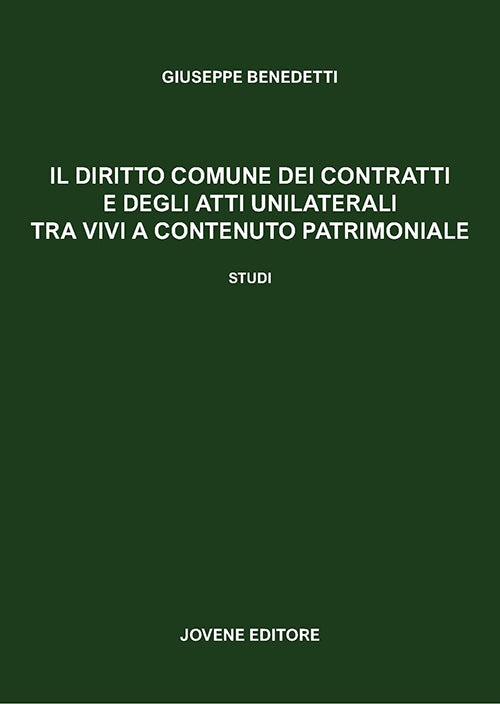 Il diritto comune dei contratti e degli atti unilaterali tra vivi a contenuto patrimoniale.