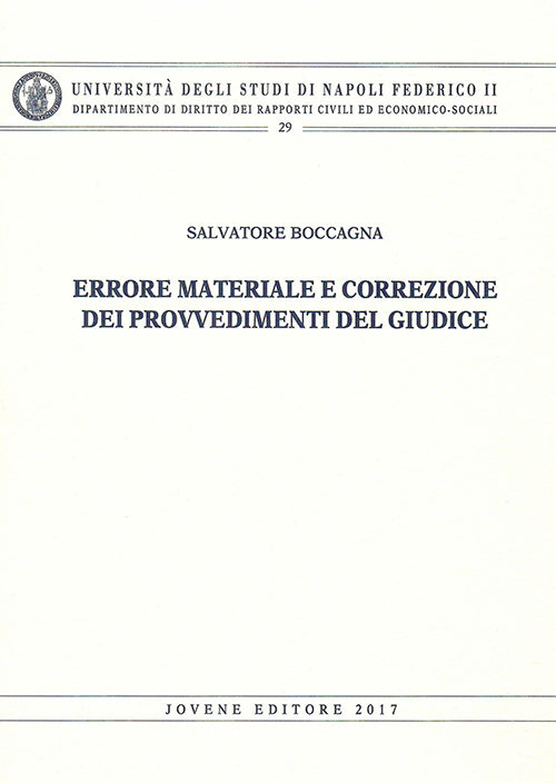 Errore materiale e correzione dei provvedimenti del giudice.