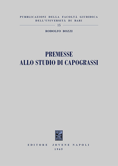 Premesse allo studio di Capograssi.