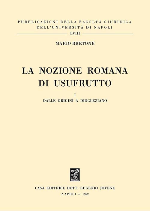La nozione romana di usufrutto.