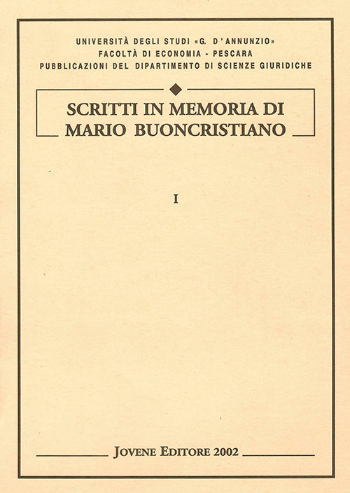 Scritti in memoria di Mario Buoncristiano.