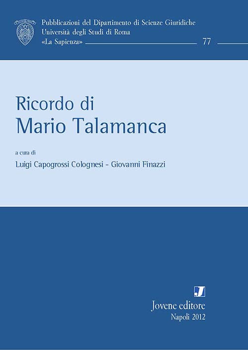 Ricordo di Mario Talamanca.