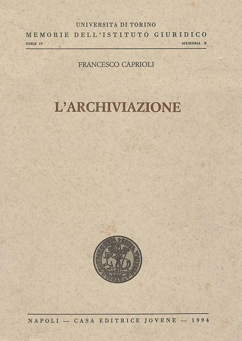 L'archiviazione.