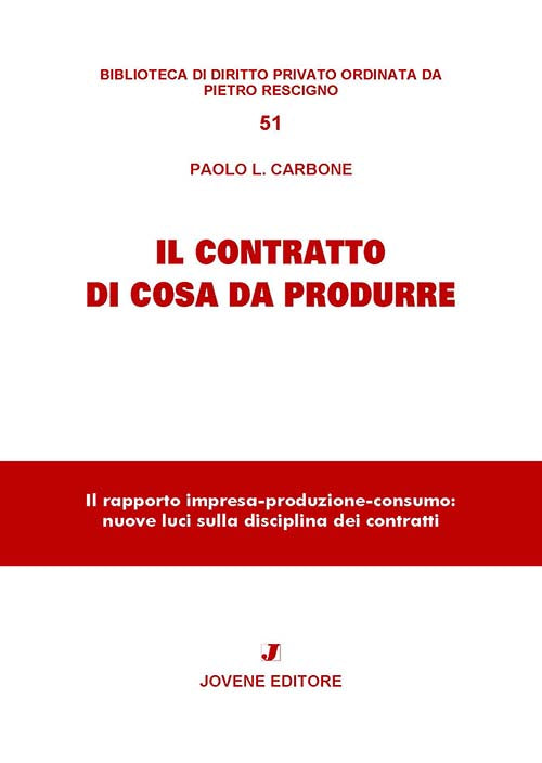 Il contratto di cosa da produrre.