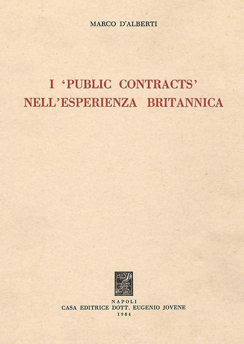 I «Public contracts» nell'esperienza britannica.
