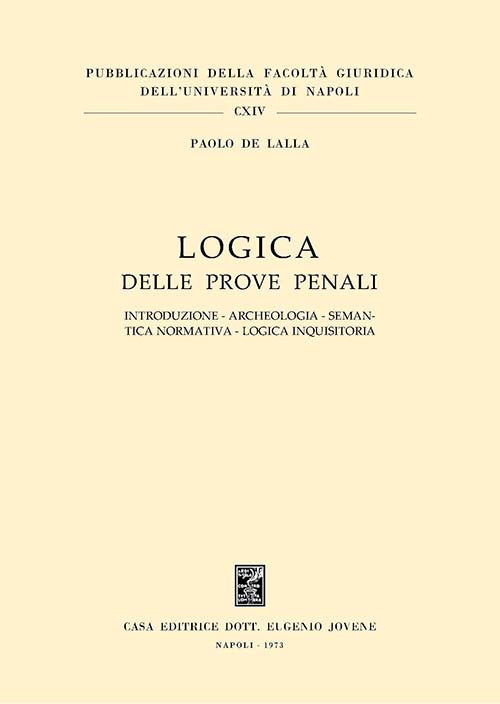 Logica delle prove penali.