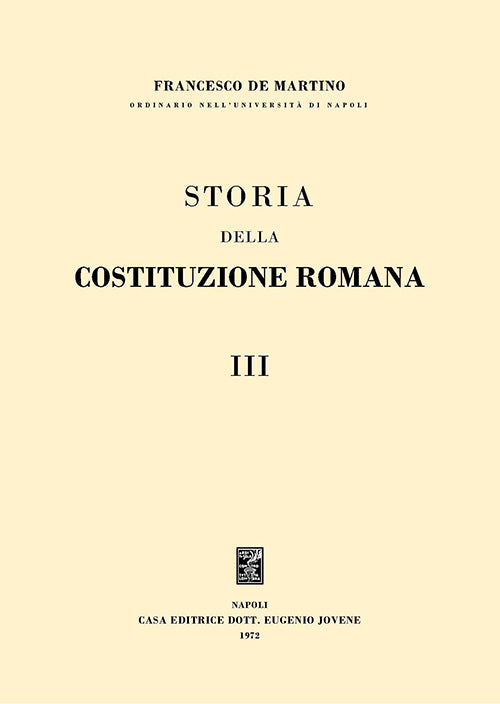 Storia della costituzione romana. III