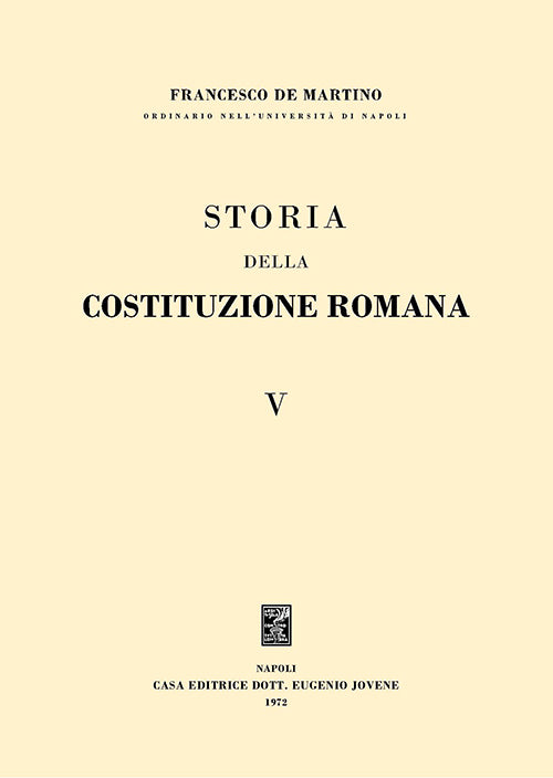 Storia della costituzione romana. V