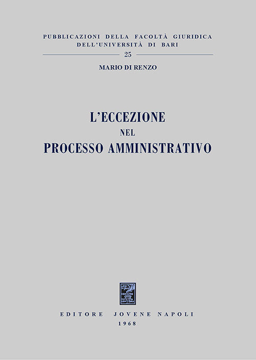 L'eccezione nel processo amministrativo.